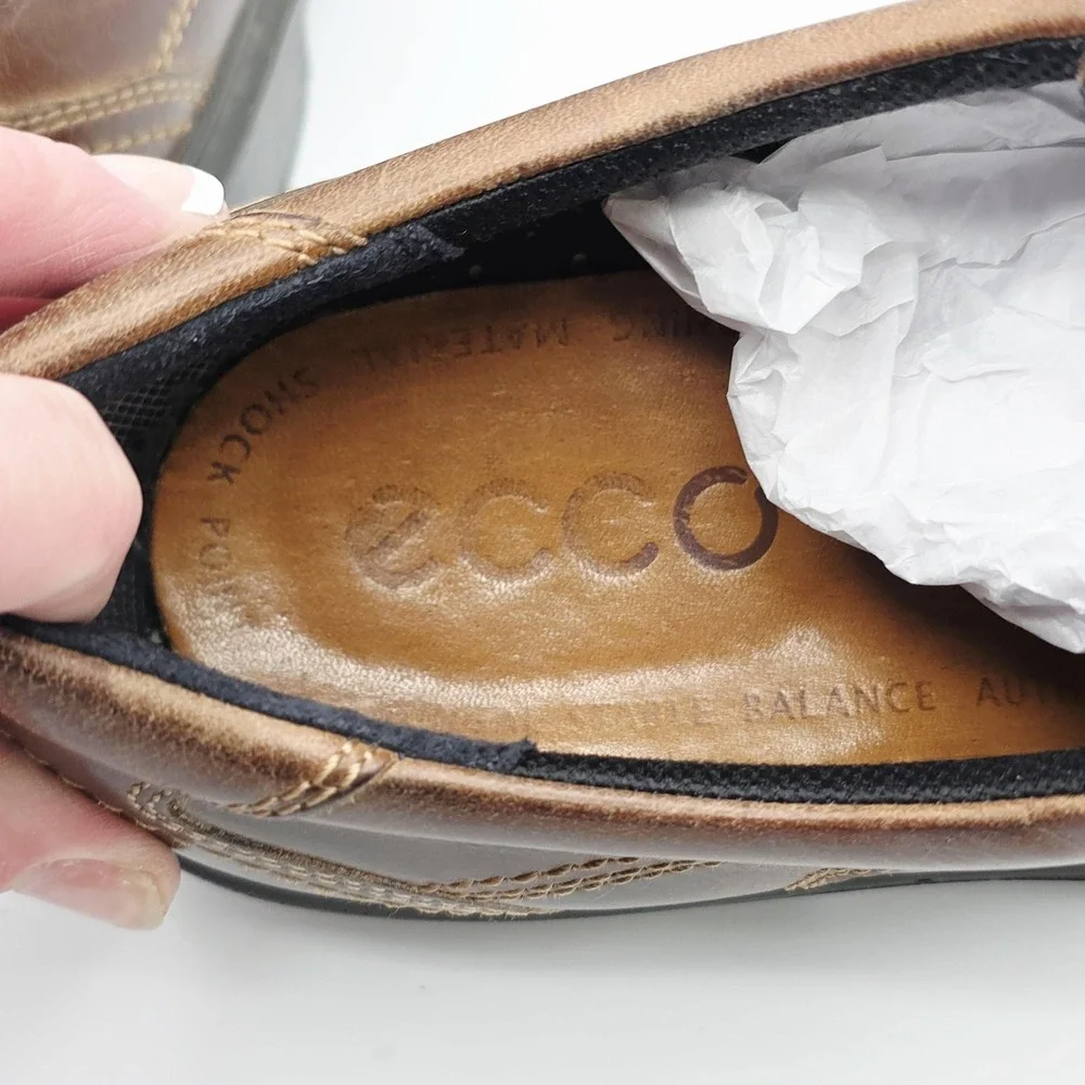 ECCO Helsinki Bike Toe Oxford‎ Mens 43 Brown Good